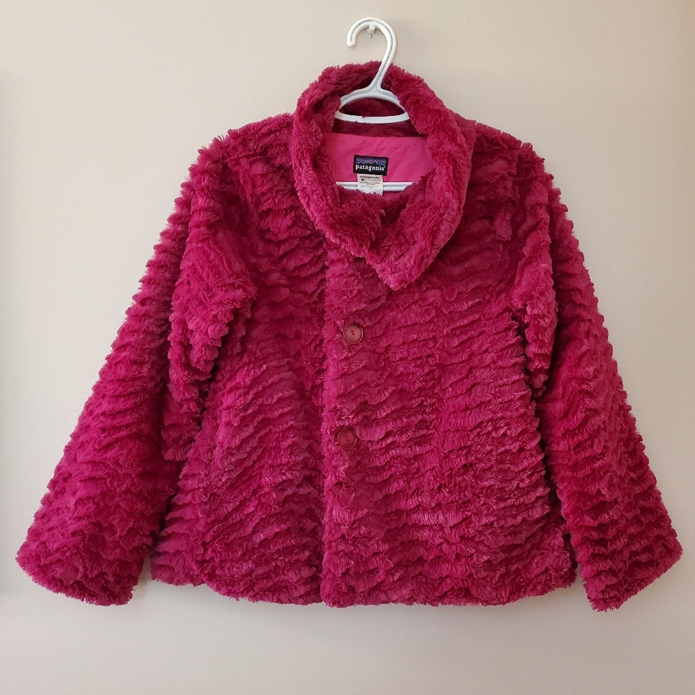 Patagonia - Pelage faux fur berry jacket coat - Girls XL 14